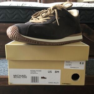 Michael Kors Men's Chocolate Leather Sneakers